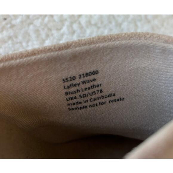 Clark's Collection Lafley Wave Leather Wedge Sandals Women's Size 7B Blush - Picture 7 of 7